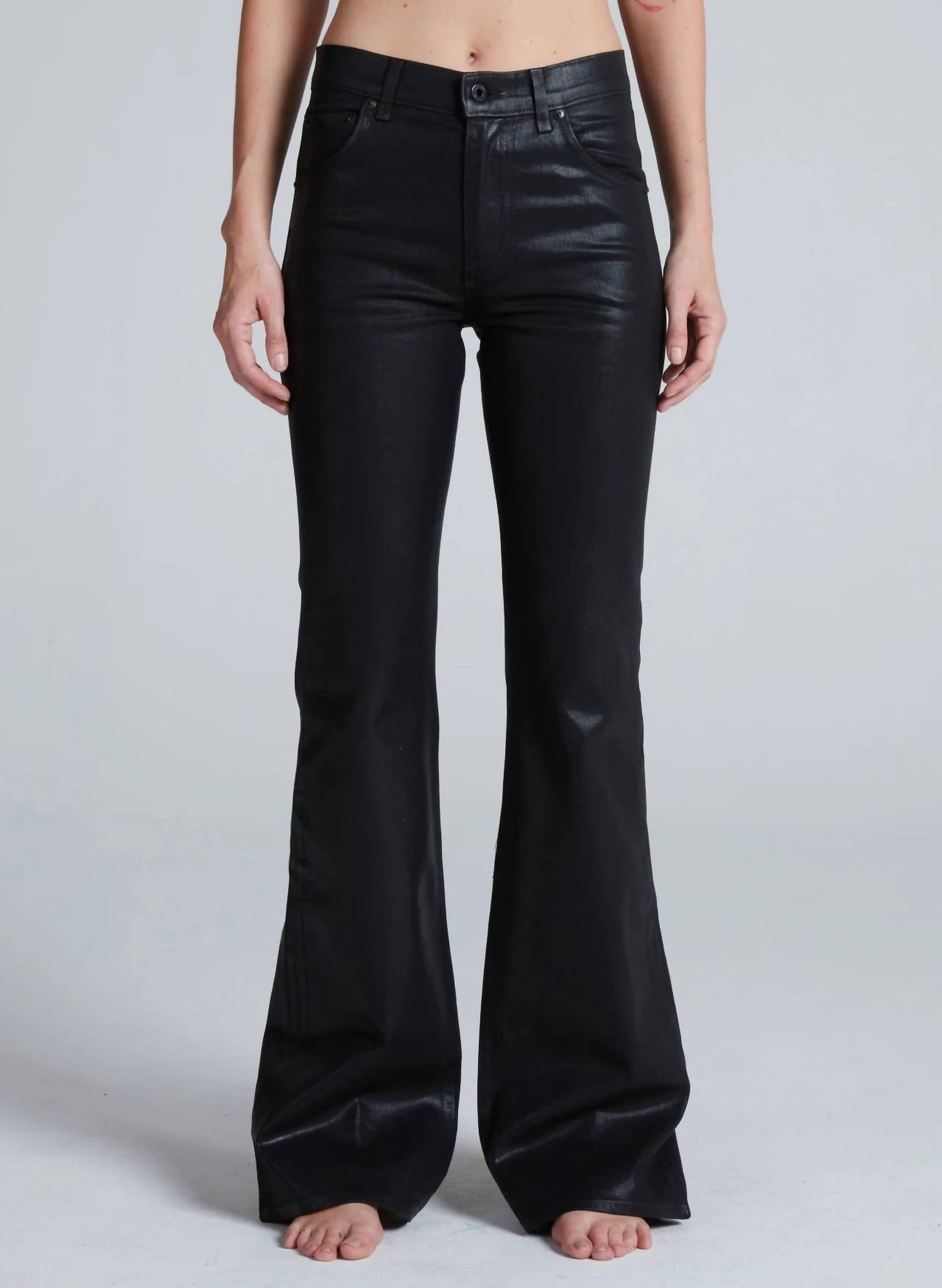 ASKK NY Bond Street Jeans in coated black - women's jeans