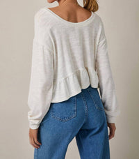 Gilli - Peplum Hem Scoop Neck Top