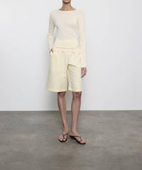 Enza Costa - FINE SUPIMA COTTON LONG SLEEVE CREW TOP