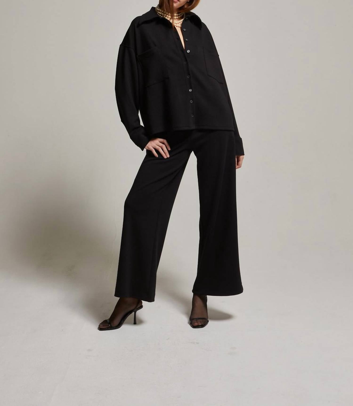 Asher - Cassie Interlock Wide Leg Pants