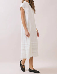Tcec - Classic Shirt Pleated Dress