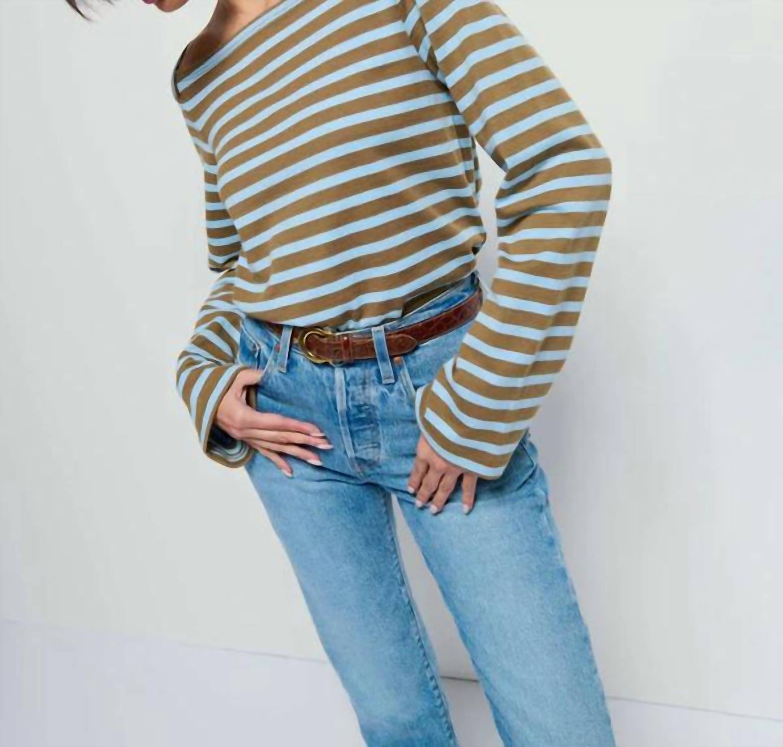 Nation Ltd - Bryce Boat Neck Stripe Top