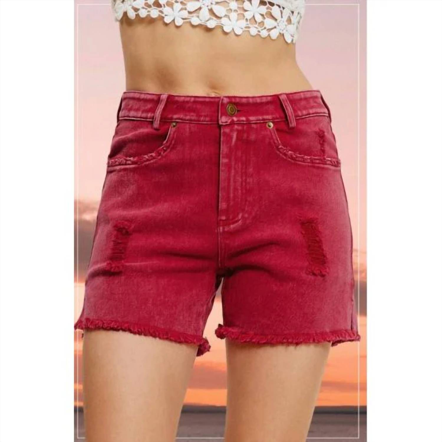 La Miel - Mineral Wash Denim Shorts