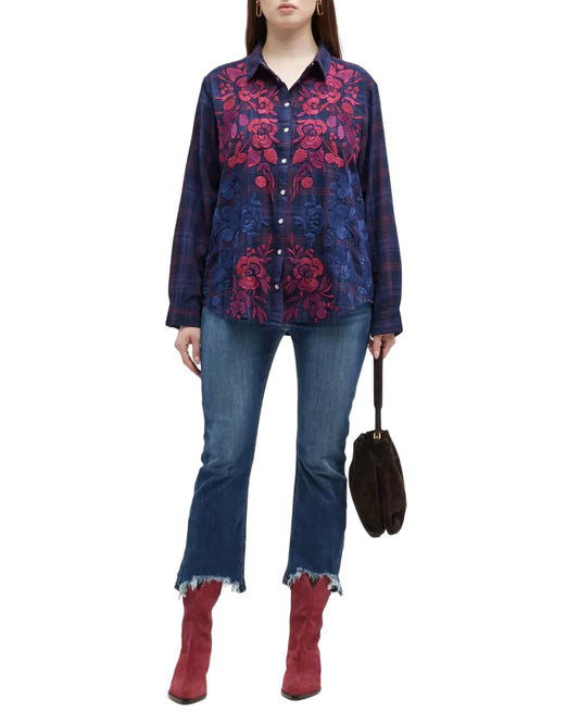 Johnny Was - Tuscan Embroidered Plaid Shirt