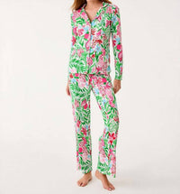 Lilly Pulitzer - Knit Long Sleeve Button-up Pajama Top