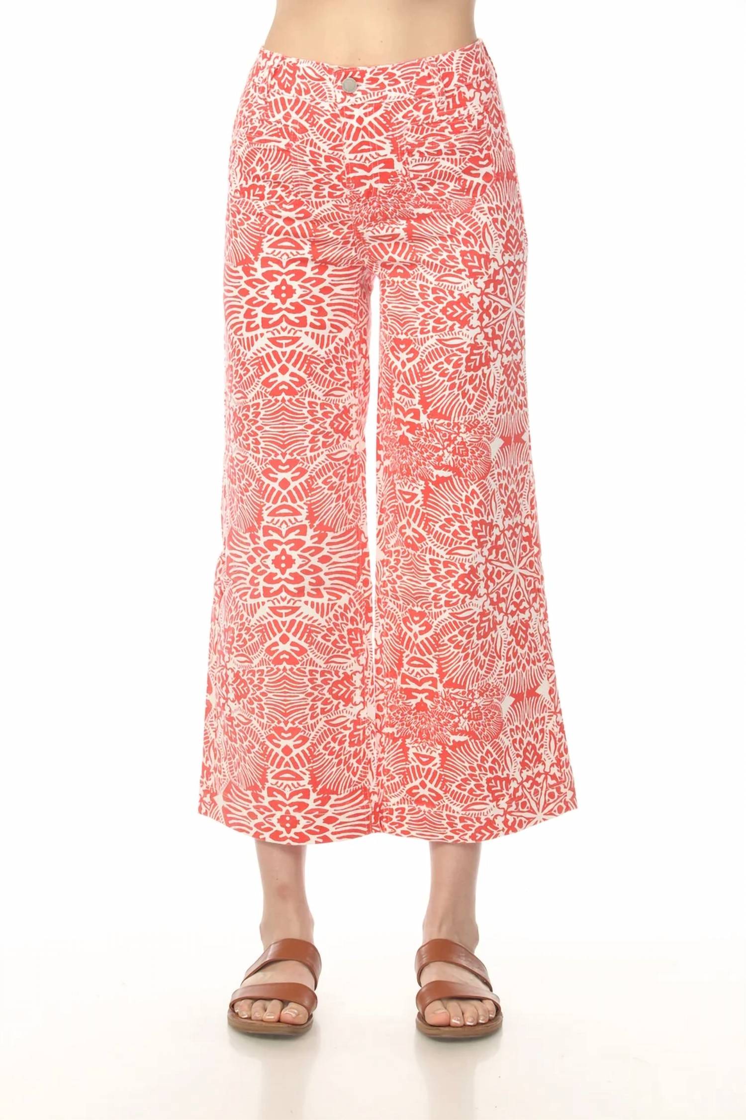 Charlie B - Cropped Flared Patch Pant