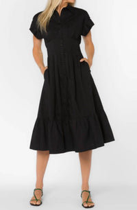 Velvet Heart - Poplin Midi Shirt Dress