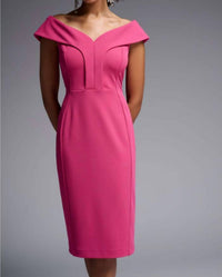 Joseph Ribkoff - Off-Shoulder Shift Dress