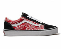 Vans Men's Old Skool Low Top Sneakers in cjh logo red - men's sneaker - alternate view