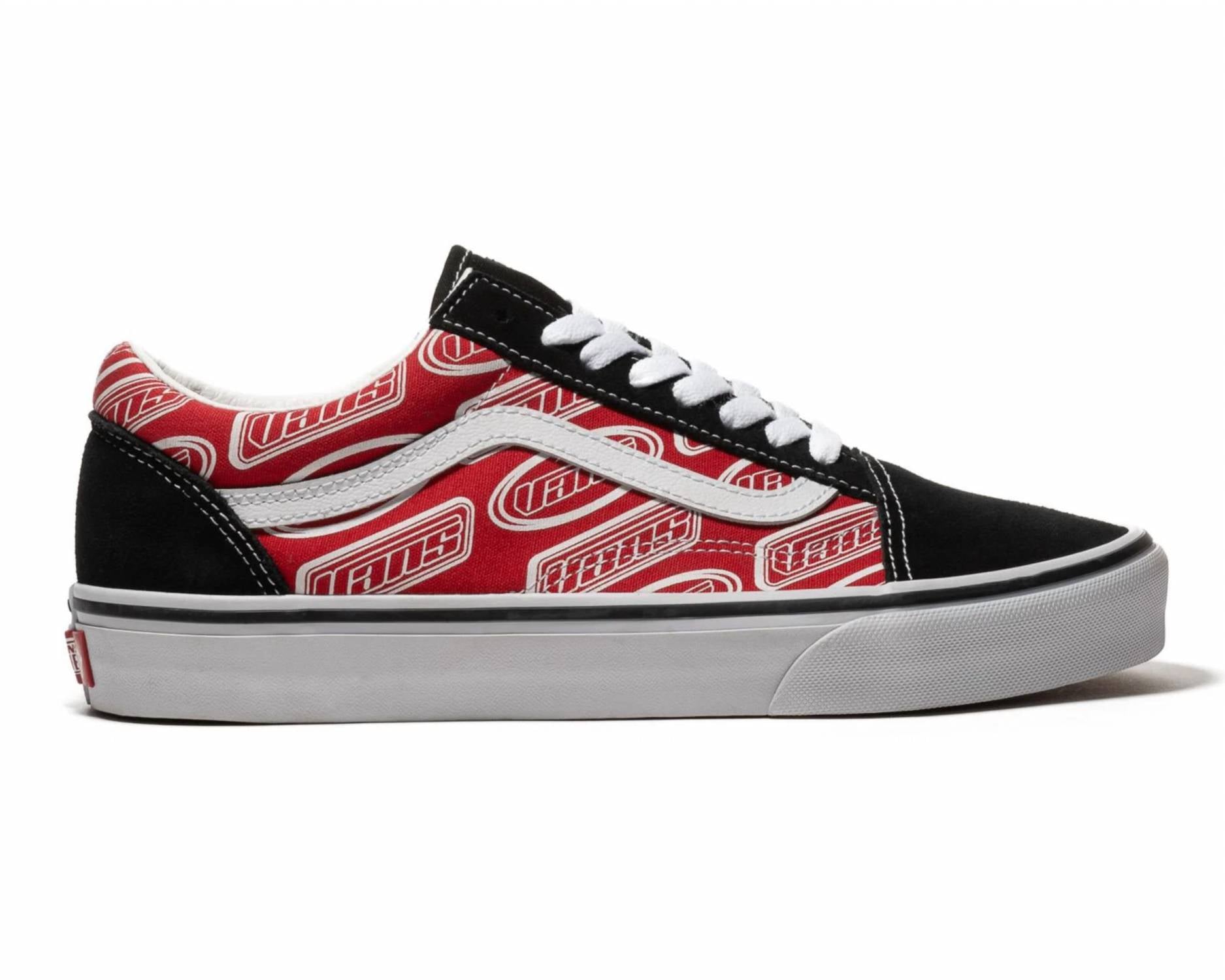 Vans Men's Old Skool Low Top Sneakers in cjh logo red - men's sneaker - alternate view