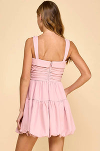Tcec - Ruched Detail Fit And Flare Tank Dress