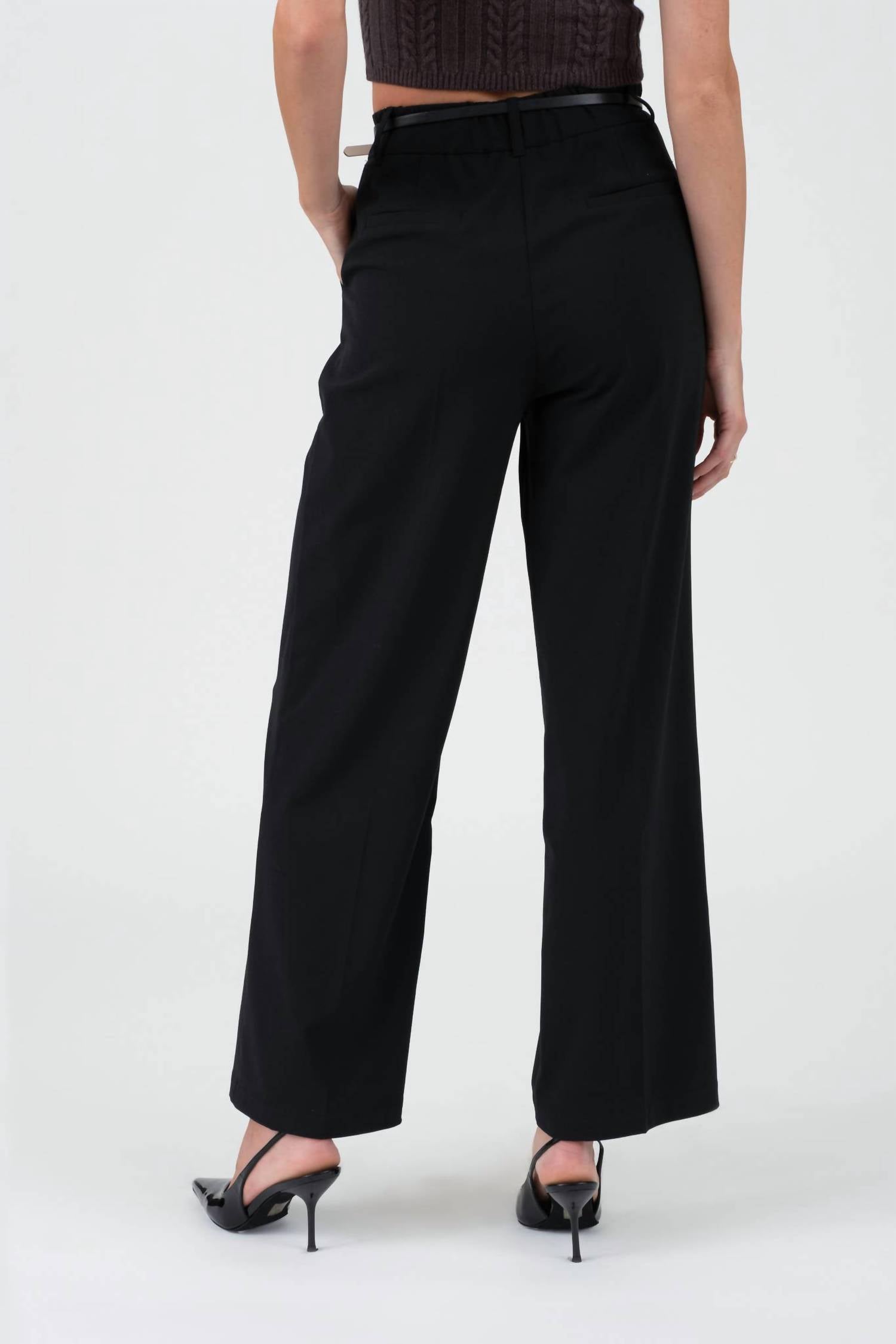 The Workshop Studio - HIGH WAIST PLEATED WIDE LEG DRESS PANTS