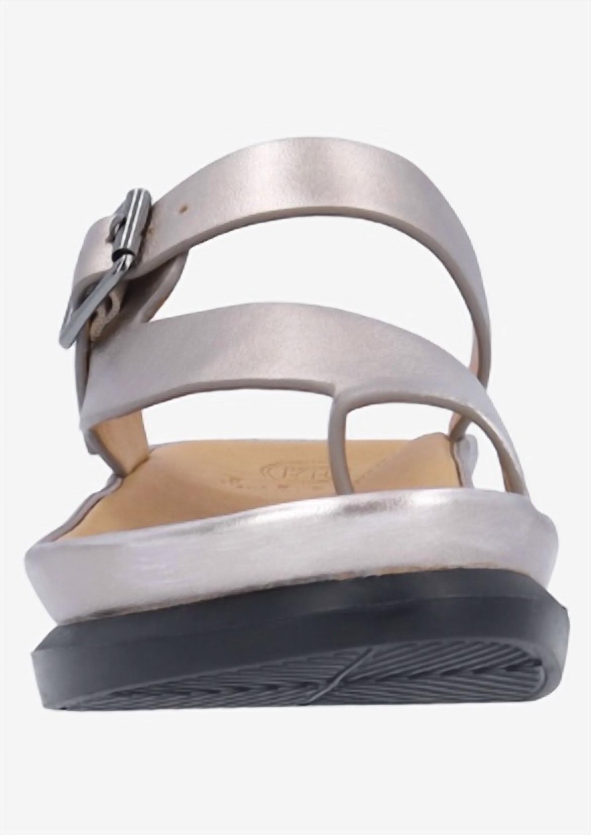 L'amour Des Pieds Women's Alanza Leather Sandals in champagne - women's sandal - alternate view