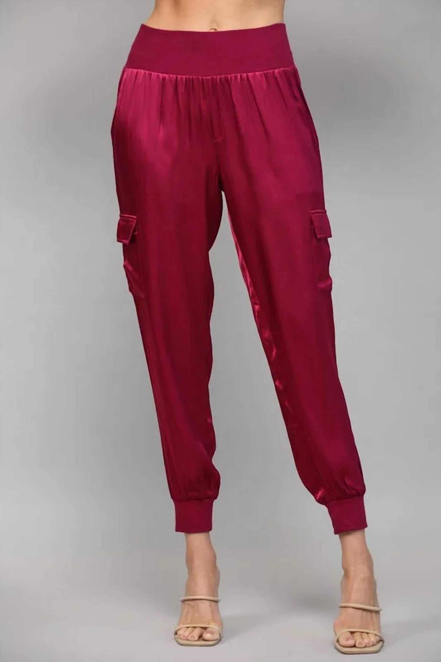 Fate - Satin Cargo Jogger Pants