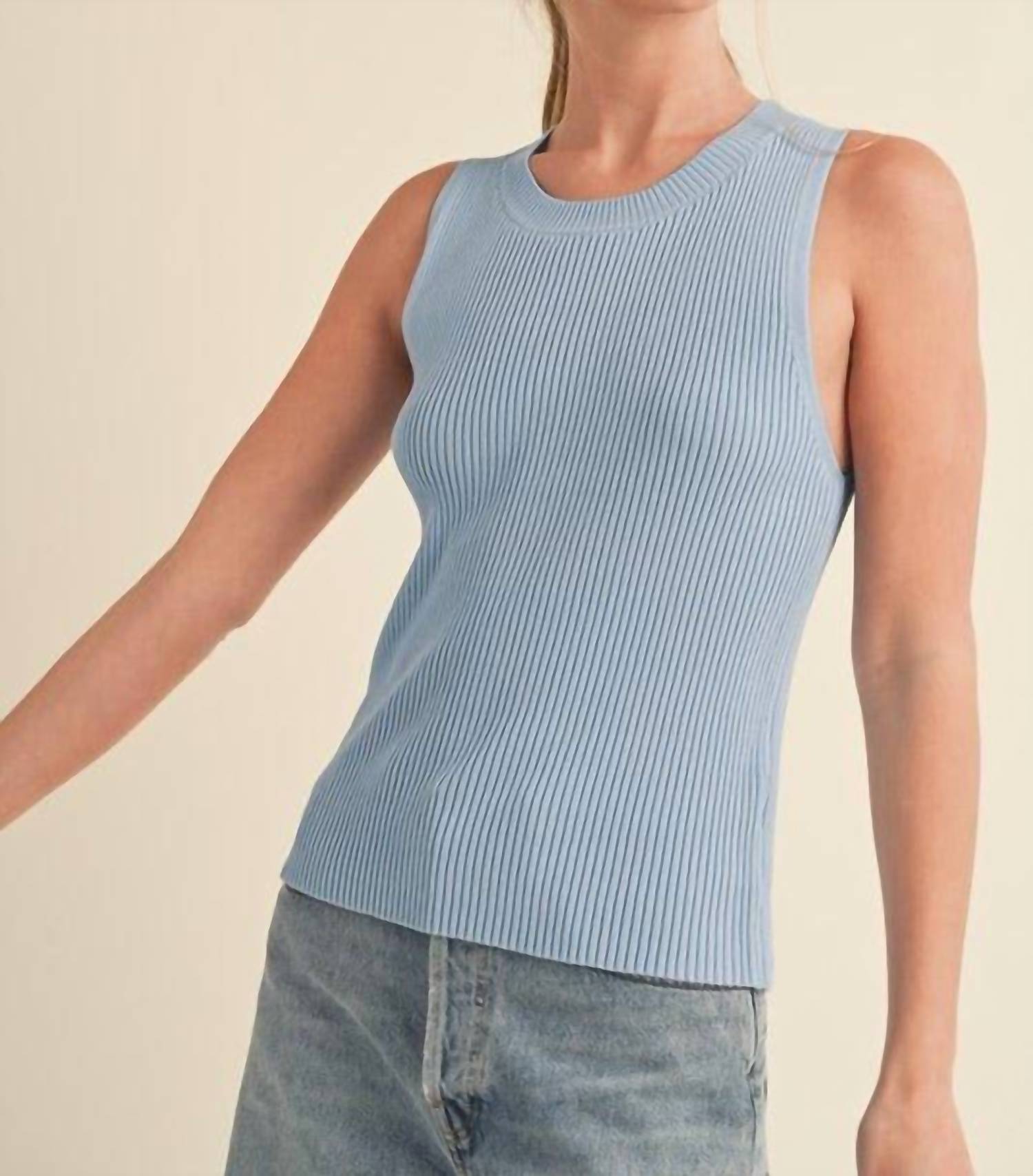 Aemi + Co - Women's Jaiden Ribbed Knit Tank Top