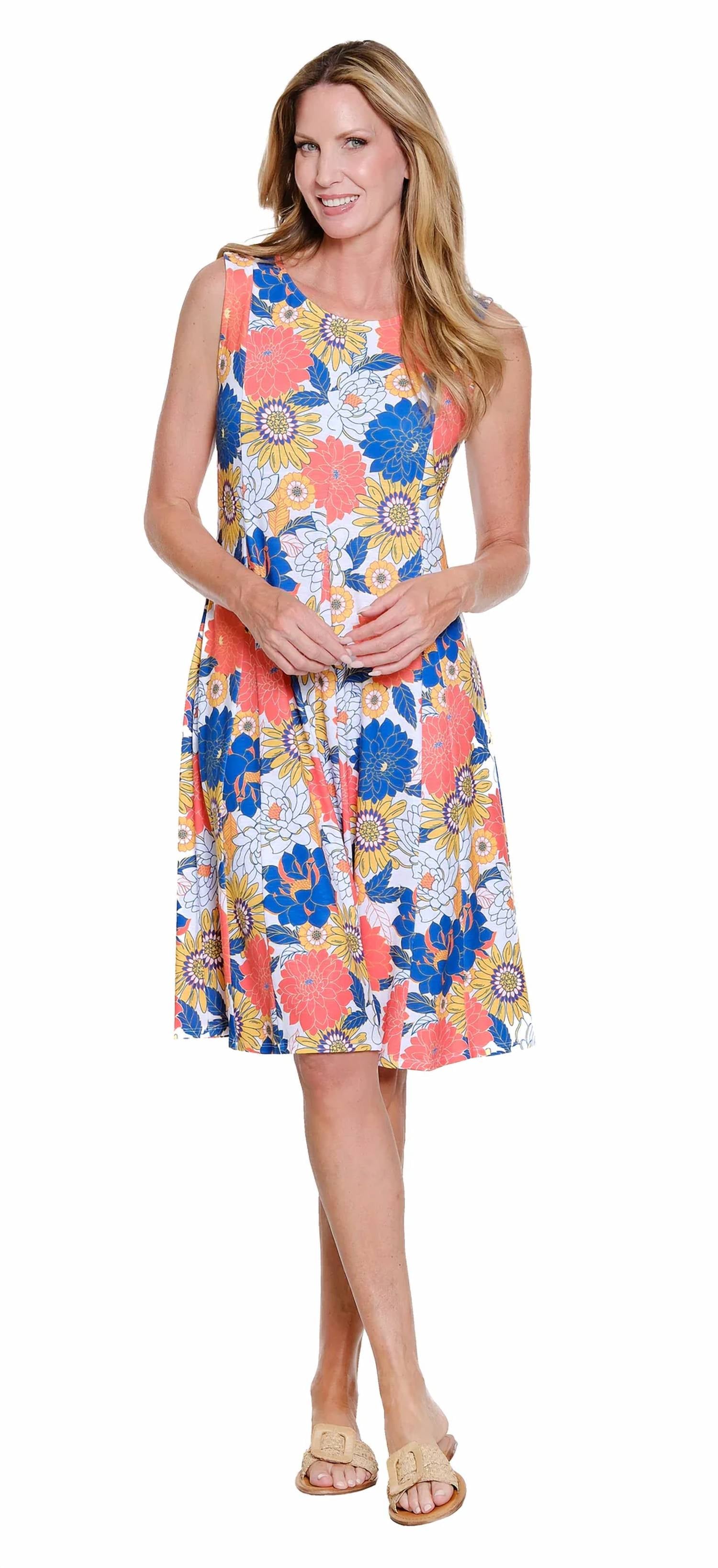 Multiples - Panel Scoop Neck Tank Dress