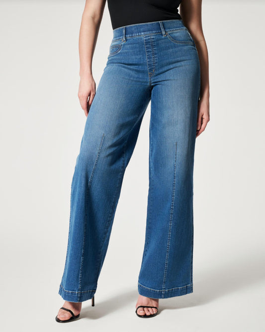 Spanx - Seamed Front Wide Leg Jeans