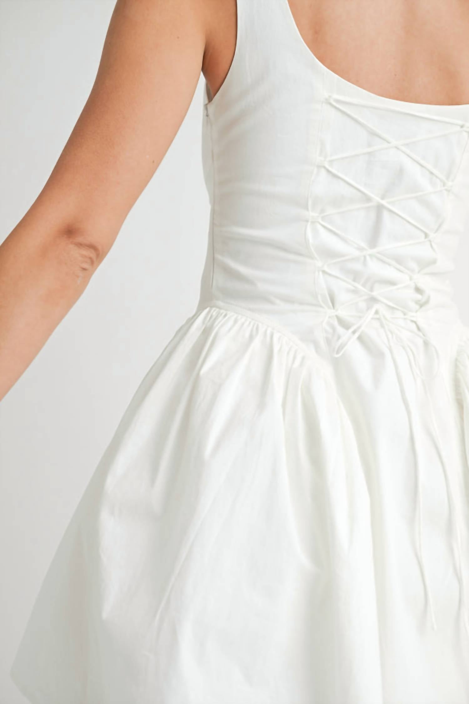 Mable - Patri Corset Mini Dress With Lace Up Detail