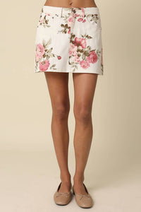 Olivaceous - Women's Donna Floral Mini Skirt