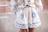 Lily Clothing - Coastal Crush Linen Top And Short Set