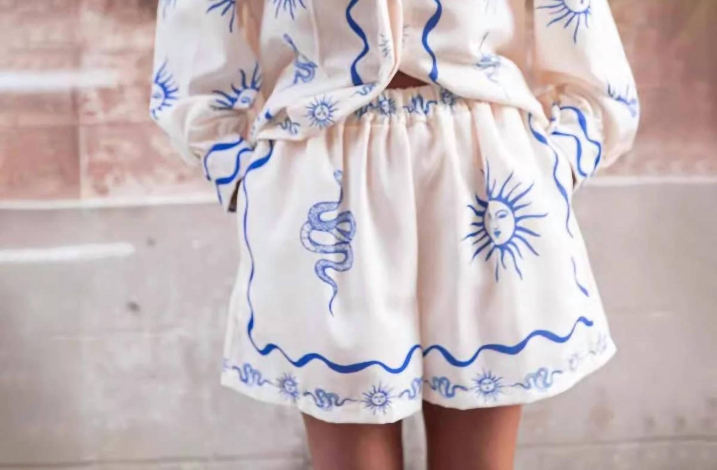 Lily Clothing - Coastal Crush Linen Top And Short Set