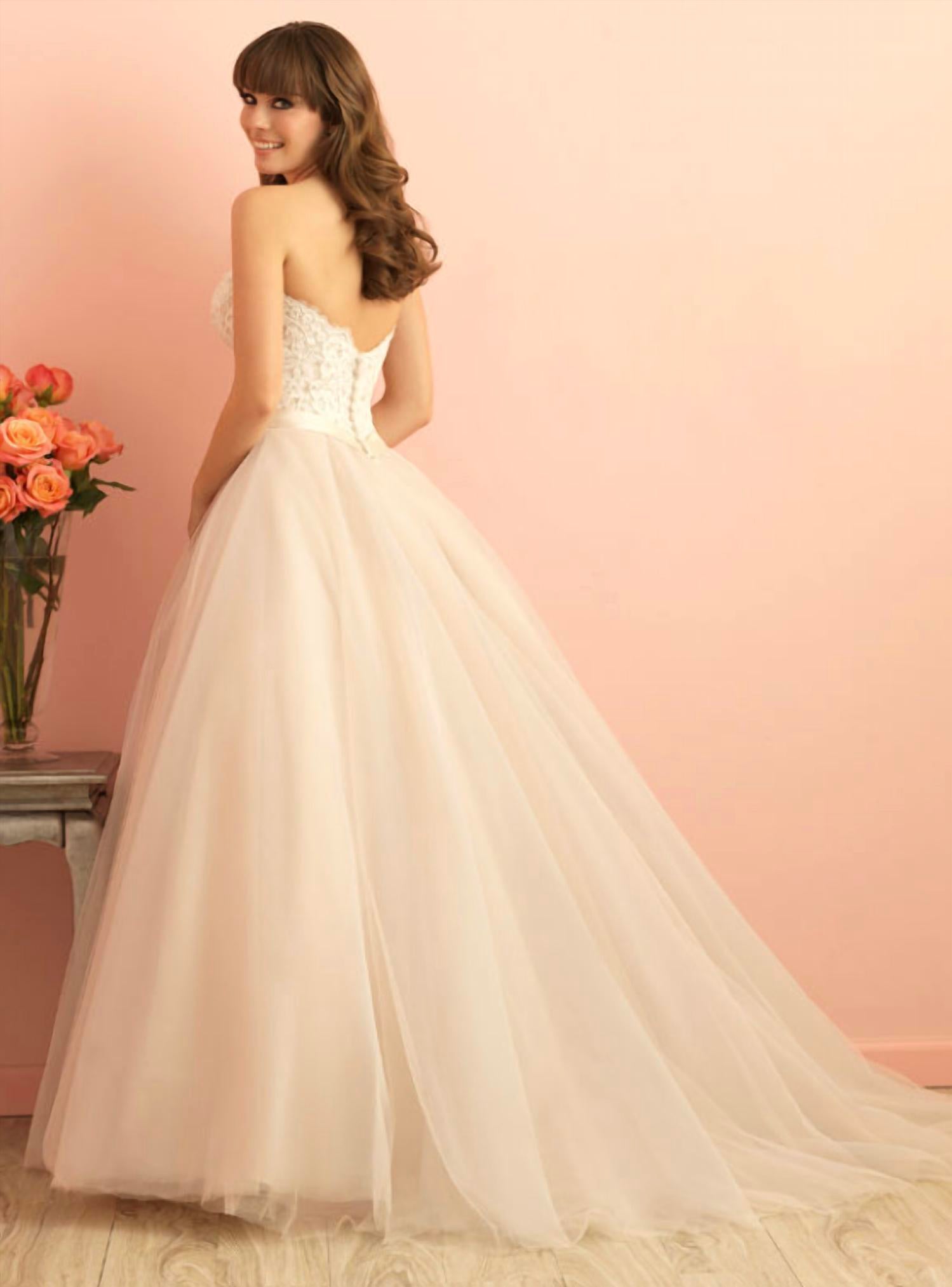 Allure Romance - Strapless Tulle A Line Dress