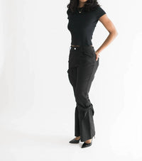 Falcon Park - Haddy Bow Detail Flare Jeans