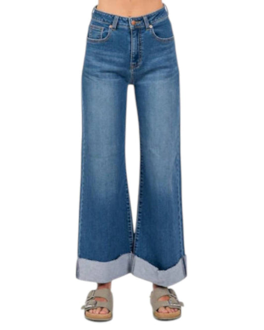 Bianco - SABRINA CUFF HEM WIDE LEG JEAN