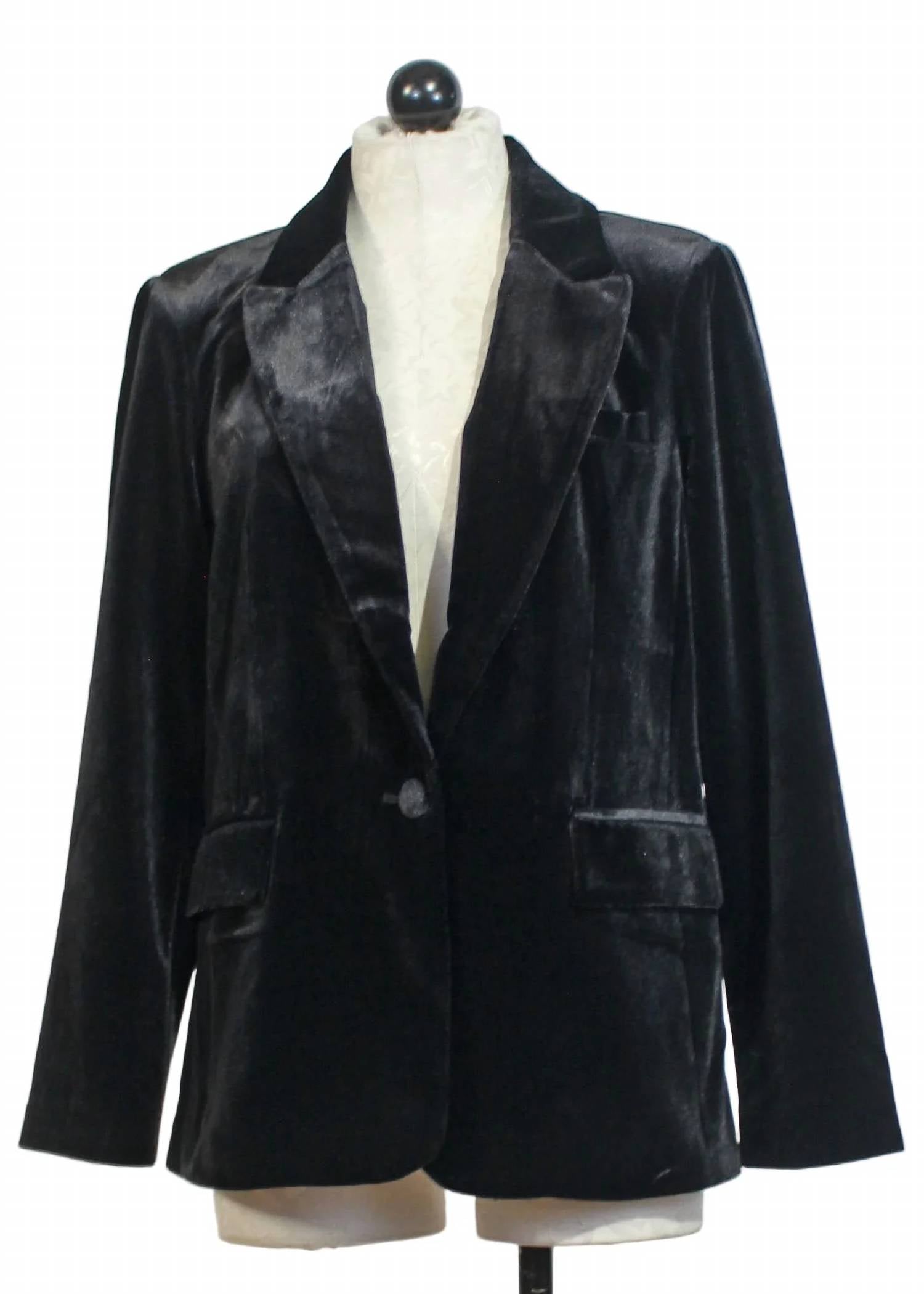 Velvet Heart - Women's Lizzy Single Button Velvet Blazer