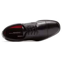 ROCKPORT Men's Essential Cap Toe Shoe in black - men's shoe - detail view