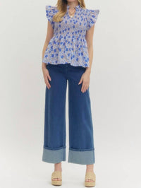 entro Women's Party Plans Top in blue - women's shirt - view 6