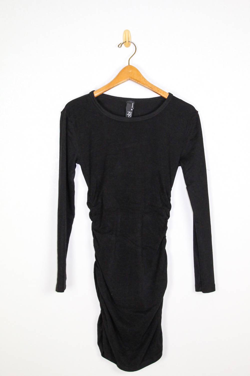 Bobi - Side Shirred Long Sleeves Dress