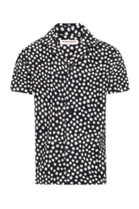 Orlebar Brown - Howell Star Jacquard Capri Collar Cotton Towelling Shirt
