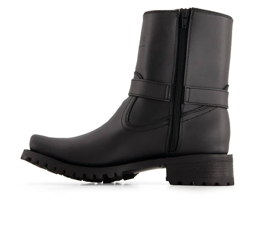 Forastero - Men's Leather Biker Boots With Zipper Closure