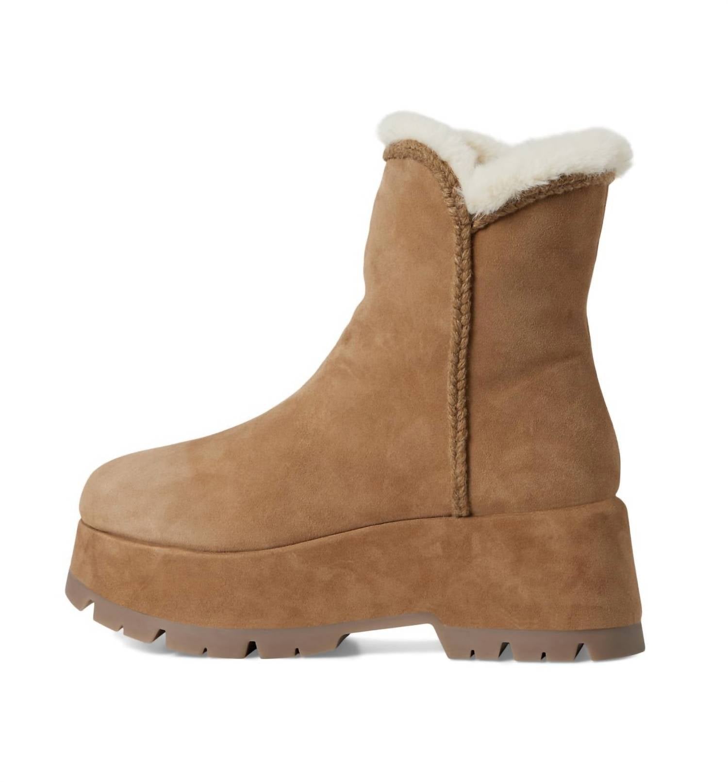 STEVE MADDEN Women's Tailor Boot in chestnut suede - women's shoe