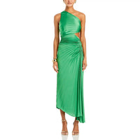 A.L.C. - Dahlia One-shoulder Pleated Maxi Dress