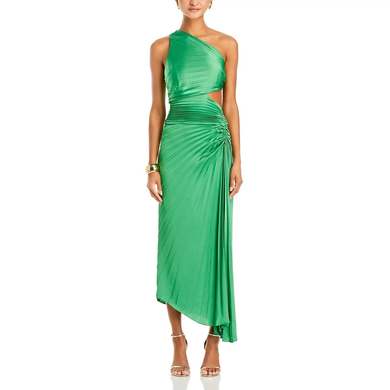 A.L.C. - Dahlia One-shoulder Pleated Maxi Dress