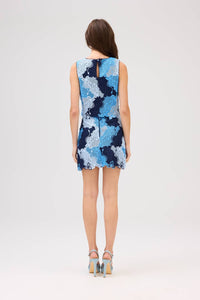 ALLISON NEW YORK Wavy Lace Tank Top in blue floral - women's tank top - view 4