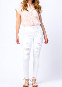 Judy Blue - Chrissy Destroyed Mid-rise Skinny Jeans