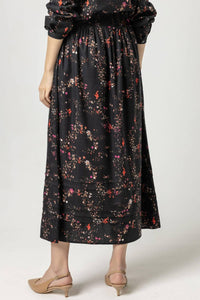 Printed Woven Pleated Hem Skirt