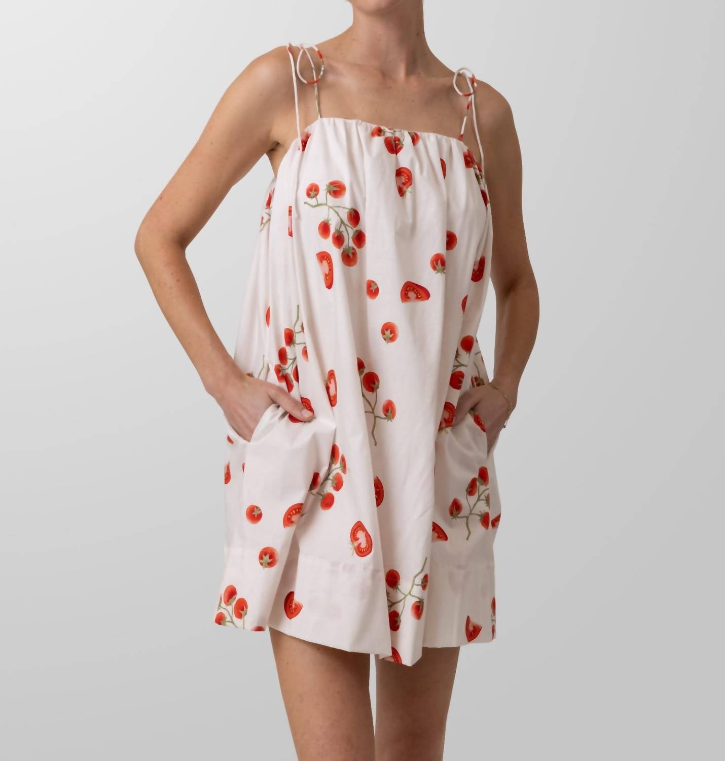 Line And Dot - TOMATO PATCH MINI DRESS