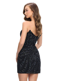 Ashleylauren - Plunging V-neck Sequin Gown