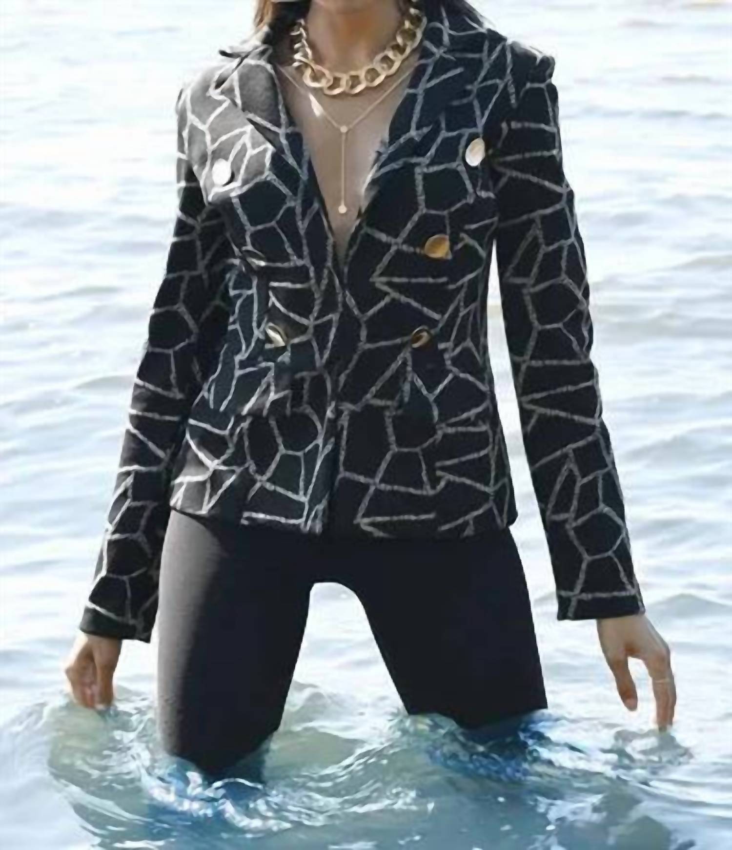 Frank Lyman - Blakely Stretch Jacket With Abstract Threading