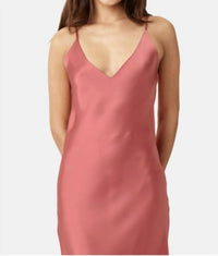 Karmamia WOMEN CAMISOLE DRESS in semi rich coral - women's dress - alternate view