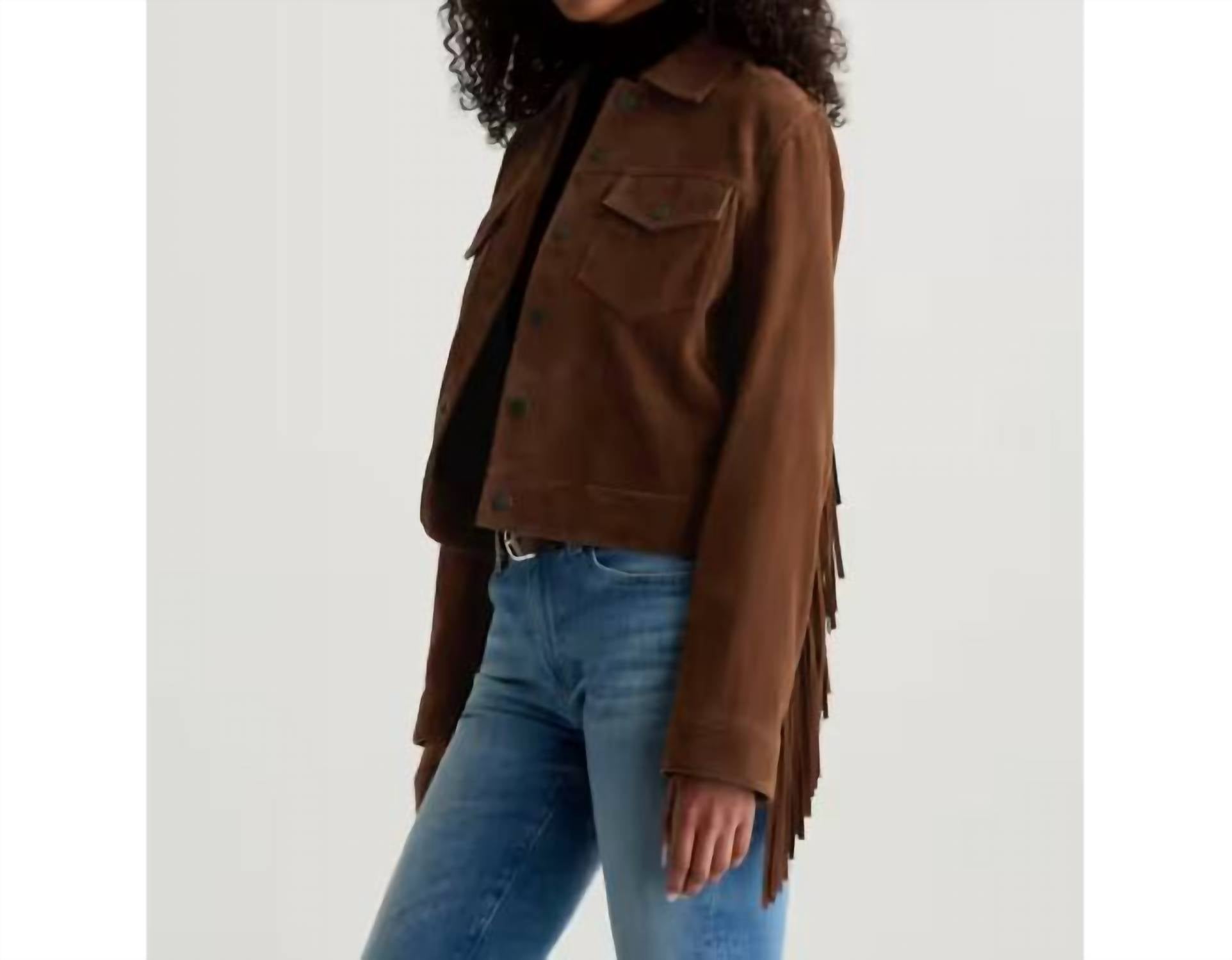 Ag Jeans - Molly Suede Fringe Truck Jacket