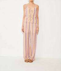 Suncoo - Jungle Stripe Wide Leg Pants