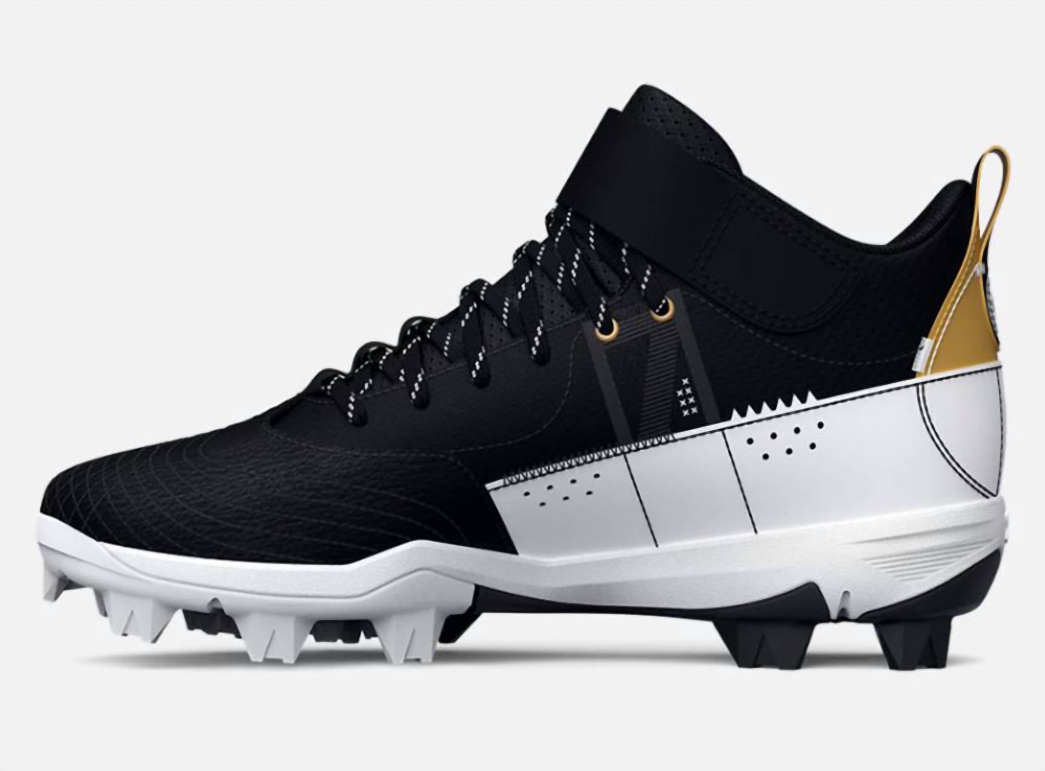UNDER ARMOUR Kids Harper 7 Mid Athletic Shoes in black - kids' sneaker - detail view