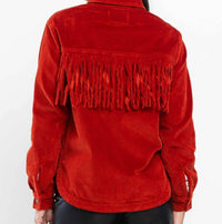 Judy Blue - Corduroy Fringed Back Jacket
