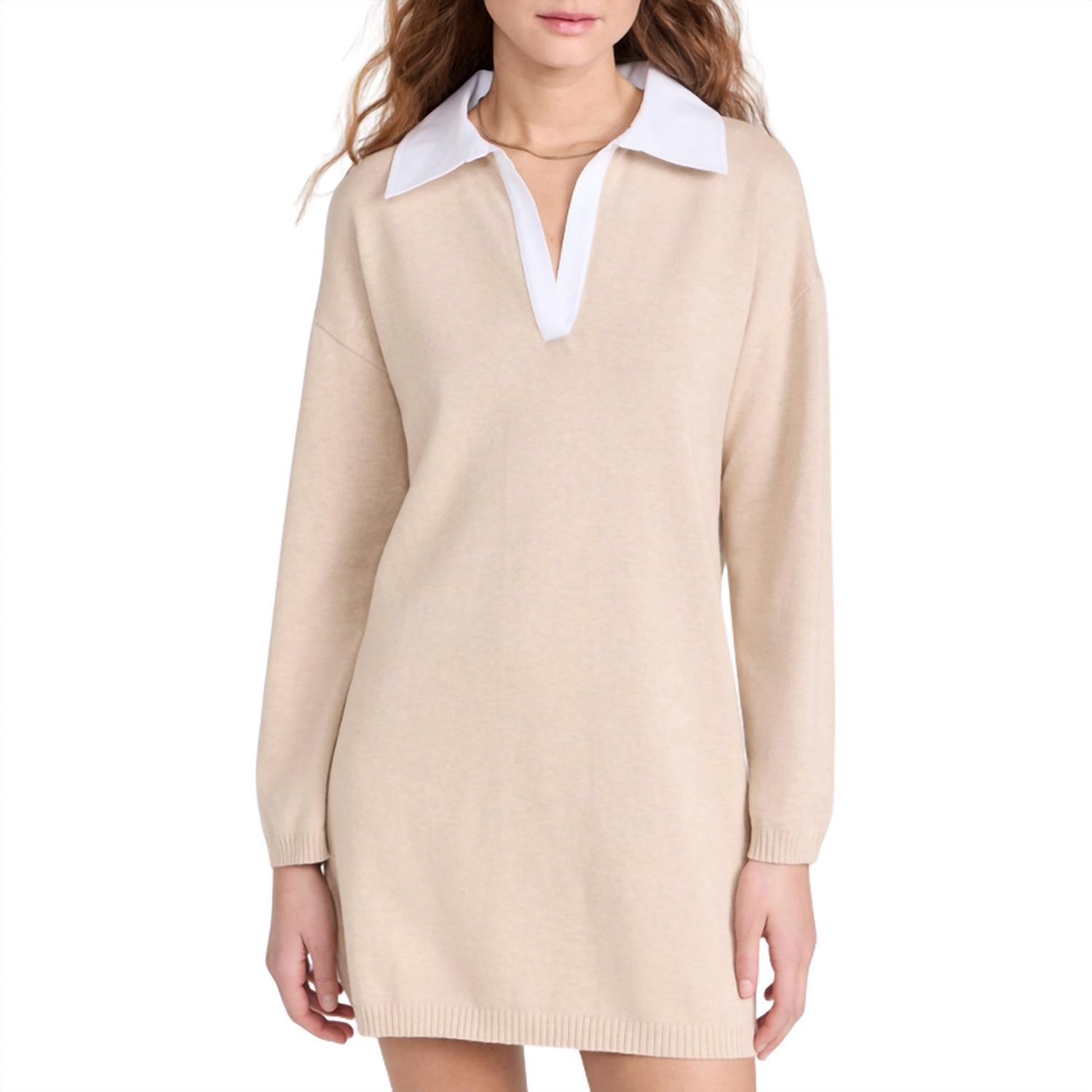 Naadam - Cotton Cashmere Collared Mini Dress