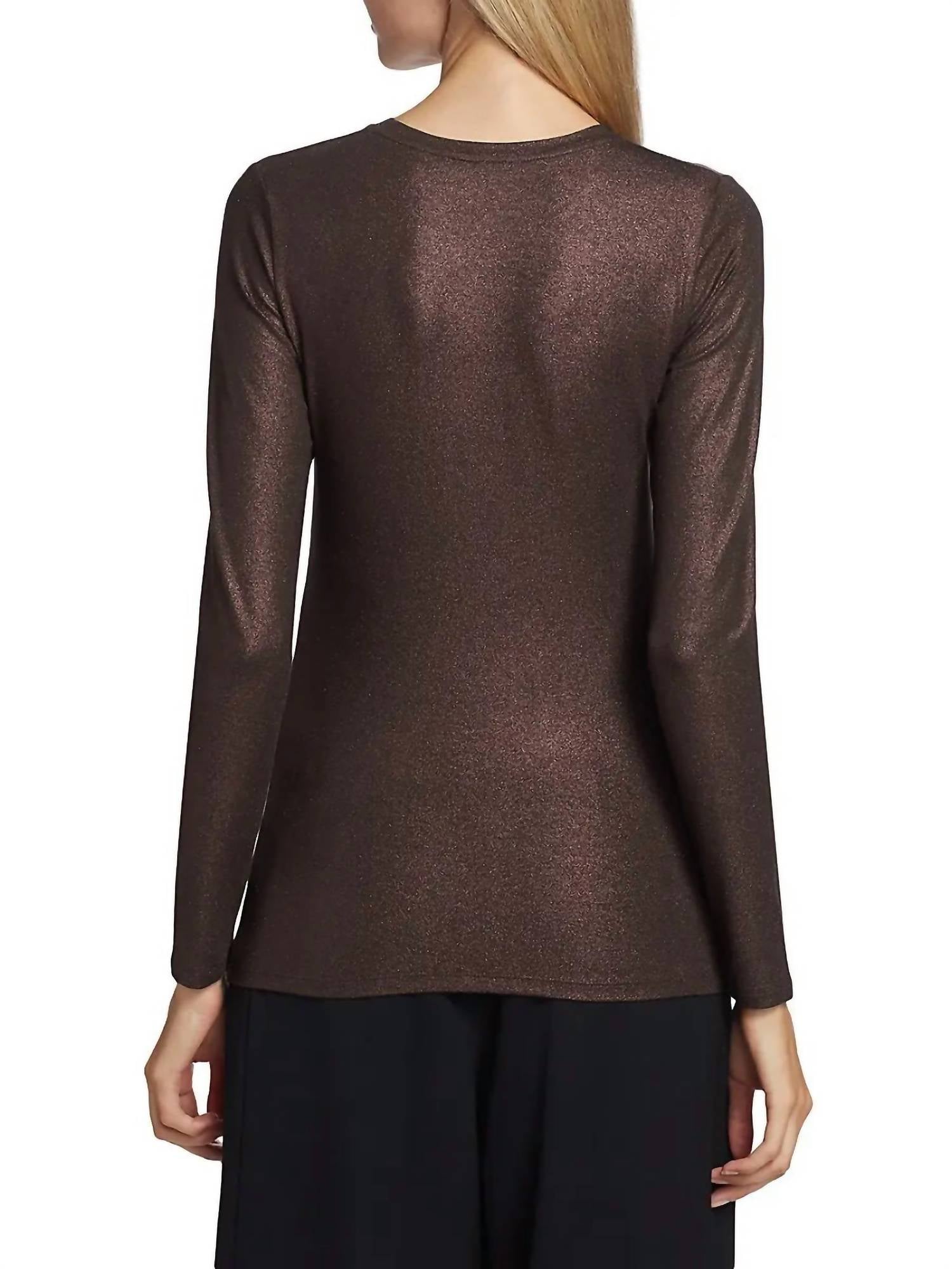 Majestic Filatures - Soft Touch Metallic Crewneck Top